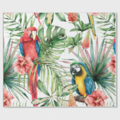 Wasserfarbenes tropisches nahtloses Muster mit Pap Geschenkpapier (Flach)