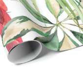 Wasserfarbenes tropisches nahtloses Muster mit Pap Geschenkpapier (Rolleneckpunkt)