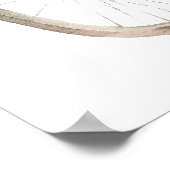 Wasserfarbenes Vintages Bike mit Daisis Poster (Ecke)