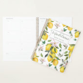 Wasserfarbenes Vintages Zitronen und Grüne Planer (Anzeige)