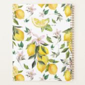 Wasserfarbenes Vintages Zitronen und Grüne Planer (Rückseite)