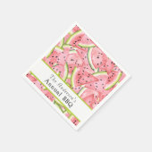 Wasserfarbenes Wassermelonmuster mit benutzerdefin Serviette (Ecke)