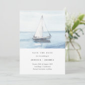 Wasserfarbenes Wassersportzentrum Save the Date Fo Einladung (Stehend Vorderseite)