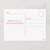 Wasserfarbenes Weihnachtsbaum-Motiv, Weihnachtskar Feiertagspostkarte (Rückseite)