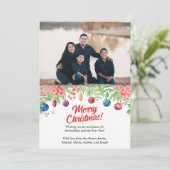 Wasserfarbenes Weihnachtsgrußfoto Feiertagskarte (Stehend Vorderseite)