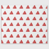 Wasserfarbenes Winterhuttenmuster. Weihnachtsfeier Geschenkpapier (Flach)