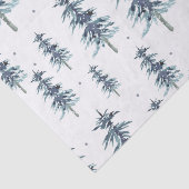 Wasserfarbenes Winterpine-Baumuster Seidenpapier (Ausschnitt)