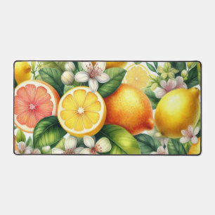 Wasserfarbenes Zitrusfruchtmuster Schreibtischunterlage