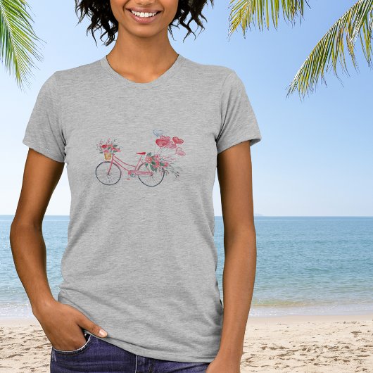 Wasserfarbenfahrrad & Balloons T-Shirt