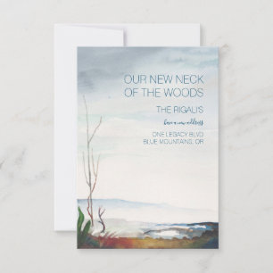 Wasserfarbenfall Berge Ankündigung