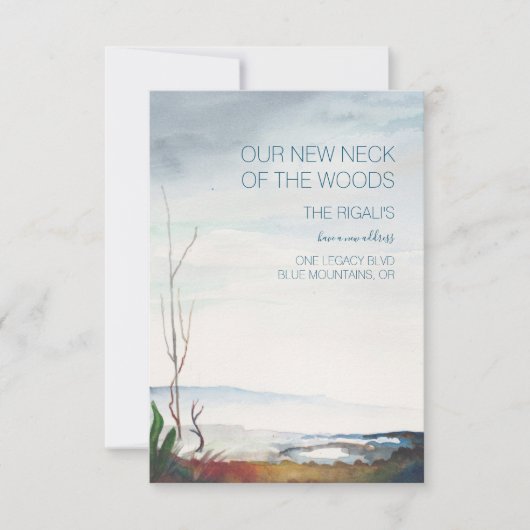 Wasserfarbenfall Berge Ankündigung (Vorderseite)