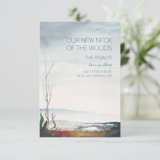 Wasserfarbenfall Berge Ankündigung (Stehend Vorderseite)