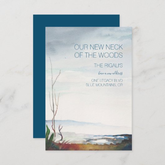 Wasserfarbenfall Berge Ankündigung (Vorne/Hinten)