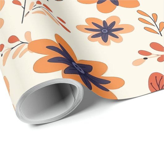 Wasserfarbenfall Bläserndes Nahtloses Muster Geschenkpapier (Rolleneckpunkt)