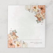 Wasserfarbenfall Blumenpumpen-Namen Datum Hochzeit Platzkarte (Außenseite Aufgefaltet)