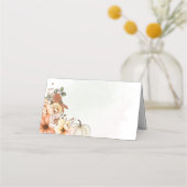 Wasserfarbenfall Blumenpumpen-Namen Datum Hochzeit Platzkarte (Rückseite)