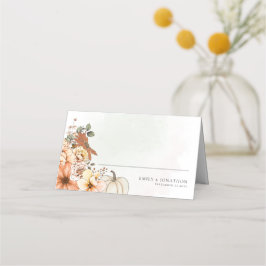 Wasserfarbenfall Blumenpumpen-Namen Datum Hochzeit Platzkarte