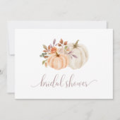 Wasserfarbenfall Blumenweißpumpen-Brautparty Einladung (Vorderseite)