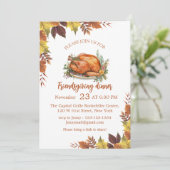Wasserfarbenfall Herbst verlässt freundliches Aben Einladung (Stehend Vorderseite)