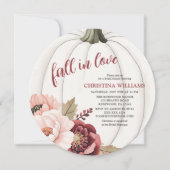 Wasserfarbenfall in Liebe Pumpkin-Brautparty Einladung (Vorderseite)