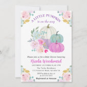 Wasserfarbenfall Pastel Colour Pumpkins Kinderdusc Einladung (Vorderseite)