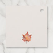 Wasserfarbenfall Pumpkin Baby Dusche Geschenkanhänger (Rückseite)