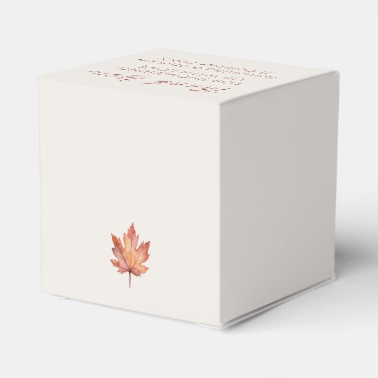 Wasserfarbenfall Pumpkin Baby Dusche Geschenkschachtel (Rückseite)