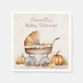 Wasserfarbenfall Pumpkin Baby Dusche Serviette (Vorderseite)
