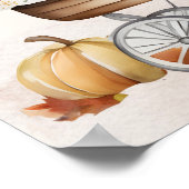 Wasserfarbenfall Pumpkin Baby Dusche Willkommen Poster (Ecke)