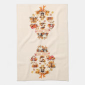 Wasserfarbenfall-Vibes Geschirrtuch (Vertikal)