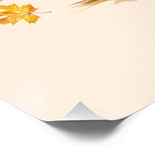 Wasserfarbenfall-Vibes Poster (Ecke)