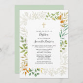 Wasserfarbenfallen Foliage Geschlecht Neutrale Tau Einladung (Vorne/Hinten)