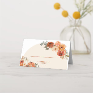 Wasserfarbenfallen Pumpen Orange Autumn Floral Bur Platzkarte