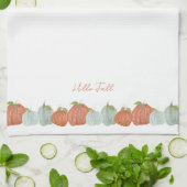 Wasserfarbenfallen Pumpkins "Hello Fall" Geschirrtuch (Gefaltet)