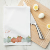 Wasserfarbenfallen Pumpkins "Hello Fall" Geschirrtuch (Viertel Falte)