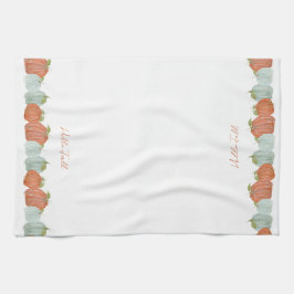 Wasserfarbenfallen Pumpkins "Hello Fall" Geschirrtuch