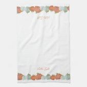 Wasserfarbenfallen Pumpkins "Hello Fall" Geschirrtuch (Vertikal)