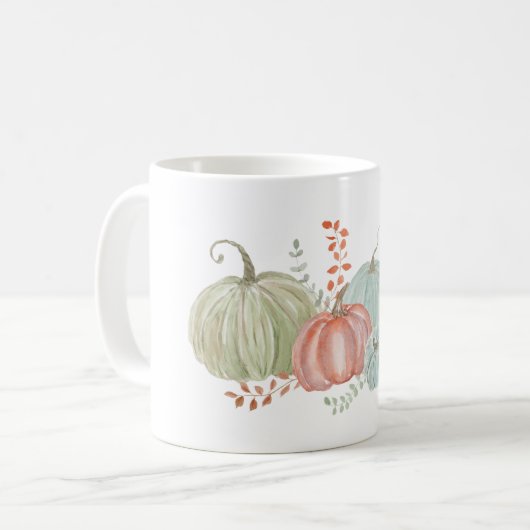 Wasserfarbenfallen Pumpkins Kaffeetasse (Vorderseite Links)
