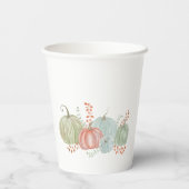 Wasserfarbenfallen Pumpkins Pappbecher (Rückseite)