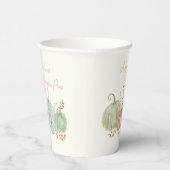 Wasserfarbenfallen Pumpkins Pappbecher (Rechts)