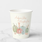 Wasserfarbenfallen Pumpkins Pappbecher (Vorderseite)