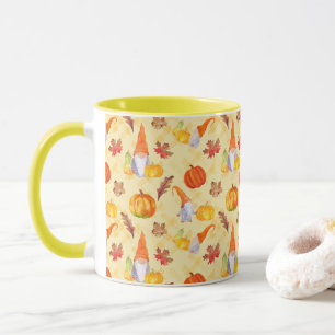 Wasserfarbenfallen, Pumpkins und Blätter Combo Tasse