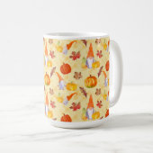 Wasserfarbenfallen, Pumpkins und Blätter Kaffeetasse (VorderseiteRechts)