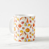Wasserfarbenfallen, Pumpkins und Blätter Kaffeetasse (Vorderseite Links)