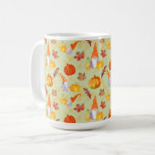 Wasserfarbenfallen, Pumpkins und Blätter Kaffeetasse (Vorderseite Links)