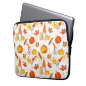 Wasserfarbenfallen, Pumpkins und Blätter Laptopschutzhülle (Vorderseite Links)