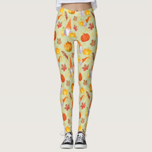 Wasserfarbenfallen, Pumpkins und Blätter Leggin Leggings