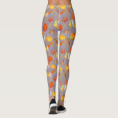 Wasserfarbenfallen, Pumpkins und Blätter Leggin Leggings (Rückseite)
