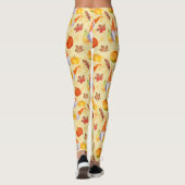 Wasserfarbenfallen, Pumpkins und Blätter Leggin Leggings (Rückseite)