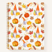 Wasserfarbenfallen, Pumpkins und Blätter Notizblock (Vorderseite)